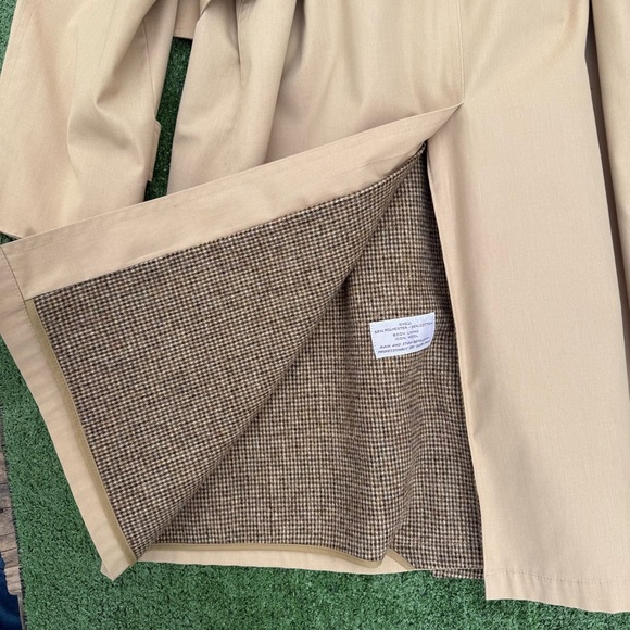 Christian Dior Vintage timeless Classic Tan Trenchcoat belt wool Twill lining - Picture 13 of 15